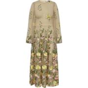 Mesh Blomster Maxi Kjole