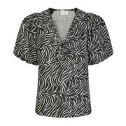 Zebra Bluse - Svart