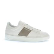 Hvite Skinn Sneakers for Menn