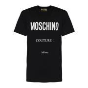 Ikonsik Couture Milano Print Svart T-skjorte