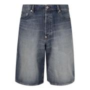 Blå denim shorts for menn