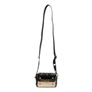 Leopard Jacquard Crossbody Veske med Avtagbar Stropp