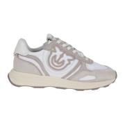 Hvite Skinn Sneakers Moderne Stil