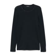 Navy Blue Crew Neck Sweater