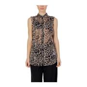 Leopard Ermeløs Bluse ModelStyle