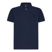 Blå Polo Skjorte Slim Fit