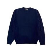 Blå Ull Crew Neck Sweater