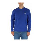 Blå Crew Neck Sweatshirt Alle Sesonger