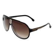 Svarte Aviator Solbriller med Brune Linser