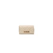 Beige Quiltet Crossbody-veske