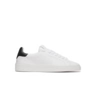 Hvite Lave Skinn Sneakers