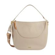 Beige Skinn Crossbody Bag Universe