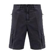 Bomull Bermuda Shorts med Logo Patch