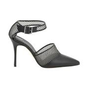 Mesh Design Stiletto Heel Pumps