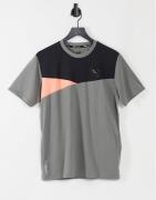 Puma train colour block short sleeve tshirt in grey