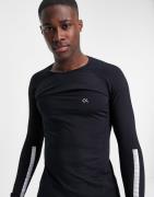 Calvin Klein Sport compression long sleeve t-shirt-Black