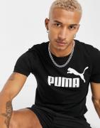 Puma Essentials t-shirt with large logo in black