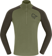 Norrøna Men's Femund pureUll Zip Neck Loden Green