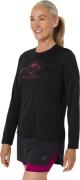 Asics Women's Fujitrail Logo LS Top Performance Black/Blackberry