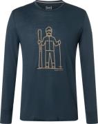 super.natural Men's Skieur Long Sleeve Blueberry/Cumin