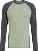 Men's Performance Wool 150 Base Layer Matte Green - Dark Grey Melange