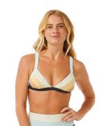 Rip Curl Women's Block Party Spliced Fixed Triangle Bikini Top Navy