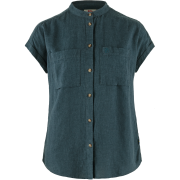 Fjällräven Women's Övik Hemp Shirt Short Sleeve Mountain Blue