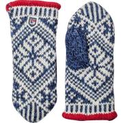 Hestra Nordic Wool Mitt Middle Blue/White