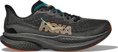 Hoka Men's Mach 6 Black / Electric Tangerine