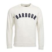 Barbour Men's Prep Logo Crew Ecru Marl