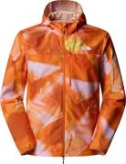 The North Face Men's Higher Run Wind Jacket Digital Orange Prisms Prin...