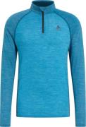 Odlo Men's Tn Long Sleeve Halfzip Natural  Provincial Blue - Dark Grey...