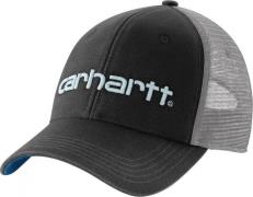 Carhartt Canvas Mesh-Back Logo Graphic Cap Black/Dark Horizon Blue