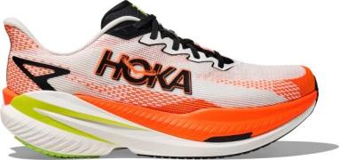Hoka Men's Mach X 3 White/Neon Tangerine