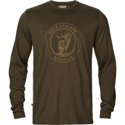 Härkila Men's Game Long Sleeve T-Shirt Willow Green Stag