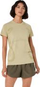 Asics Women's Road Seamless Short Sleeve Top Khaki/Cream