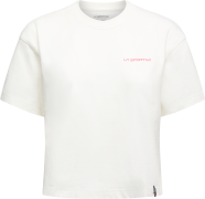 La Sportiva Women's Redgarden Crop T-Shirt Chalk/Azalea
