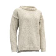 Devold Nansen Woman's Sweater Split Seam Grey Melange