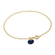 Enamel Ball Chain Midnight Armbånd 18 kt. Gullforgylt sølv B16G-59-Mid...