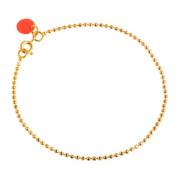 Enamel Ball Chain  Armbånd 18 kt. Gullforgylt sølv B16G- 