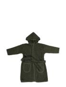 Bathrobe - Zigzag Dark Green 1-2 Years Morgenkåpe Badekåpe Green Filib...