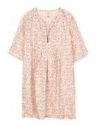 Pleasantly Neel Long Tunic Topp Pink Juna