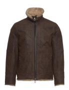 Fred Aviator Jacket Skinnjakke Skinnjakke Brown Jofama