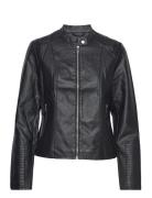 Viblue Coated Jacket- Noos Skinnjakke Skinnjakke Black Vila