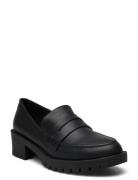 Biapearl Simple Penny Loafer Carnation Mokasiner Lave Sko Black Bianco