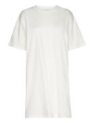 Tulip Tee Dress Gots Kort Kjole White Basic Apparel