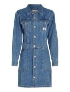 Trucker Dress Kort Kjole Blue Calvin Klein Jeans