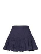 Short Wide Skirt Kort Skjørt Navy Sofie Schnoor