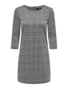 Onlbrilliant 3/4 Check Dress Noos Jrs Kort Kjole Grey ONLY