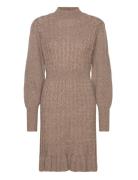 Vmvera Ls Short Knit Dress Vma Kort Kjole Brown Vero Moda